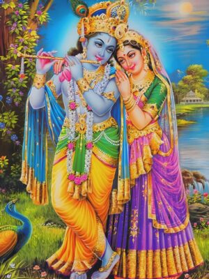 Radha Kriszna plakat indyjski