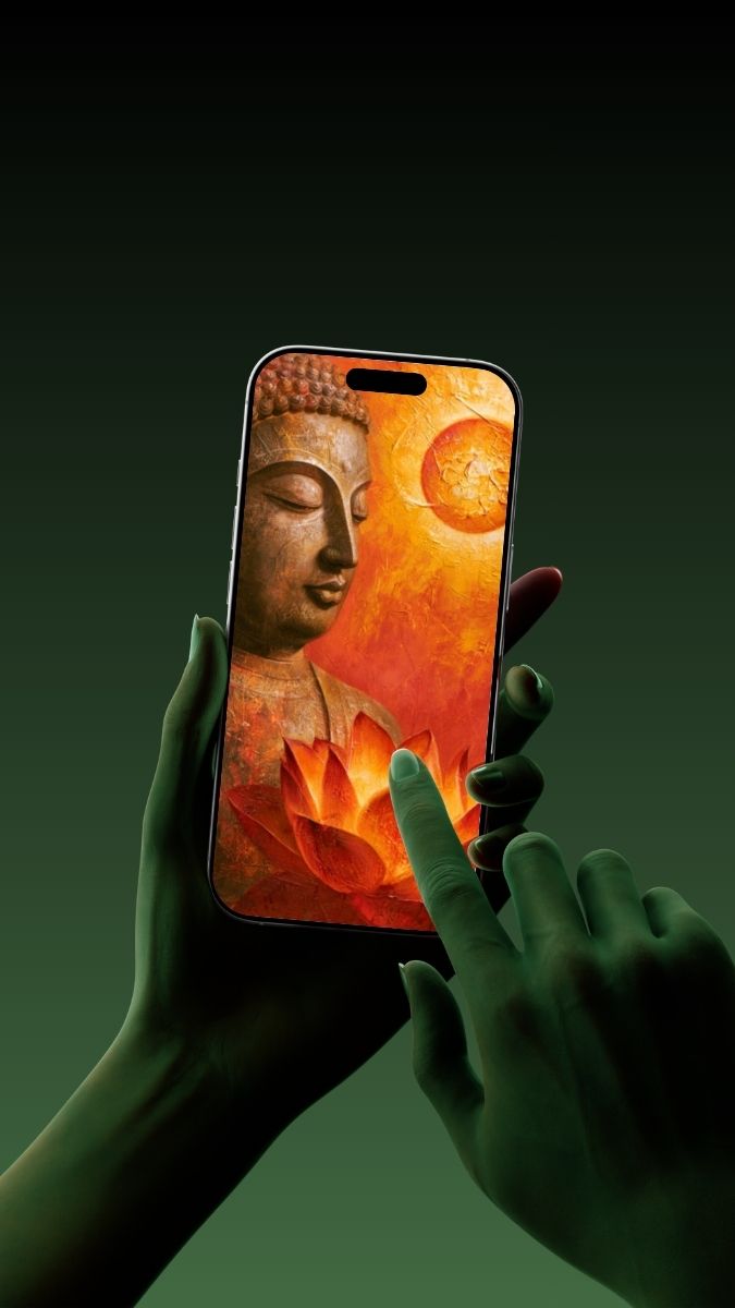 Tapeta na telefon Budda, medytacja joga