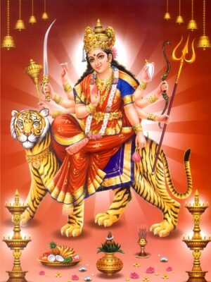 Bogini Durga plakat cyfrowy