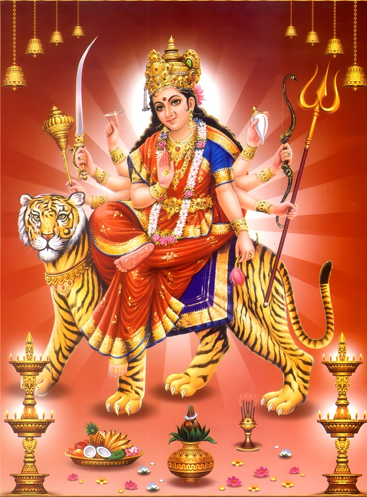 Bogini Durga plakat cyfrowy