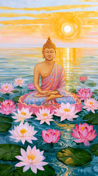 Tapeta na telefon Budda, medytacja joga