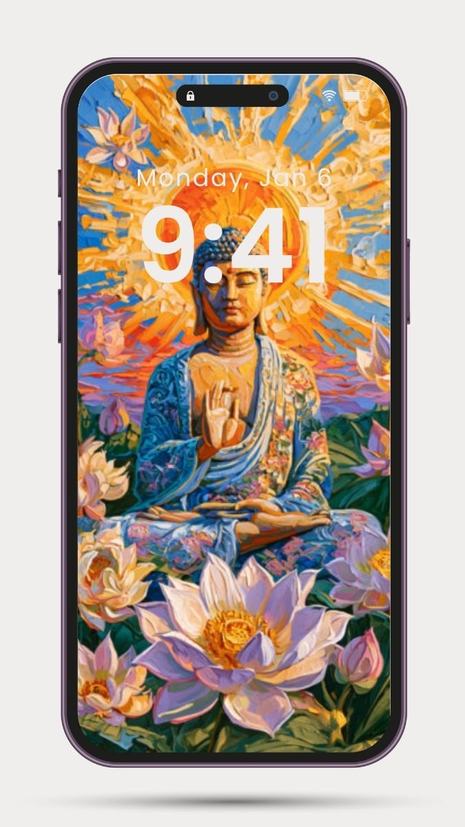 Tapeta na telefon Budda, medytacja joga