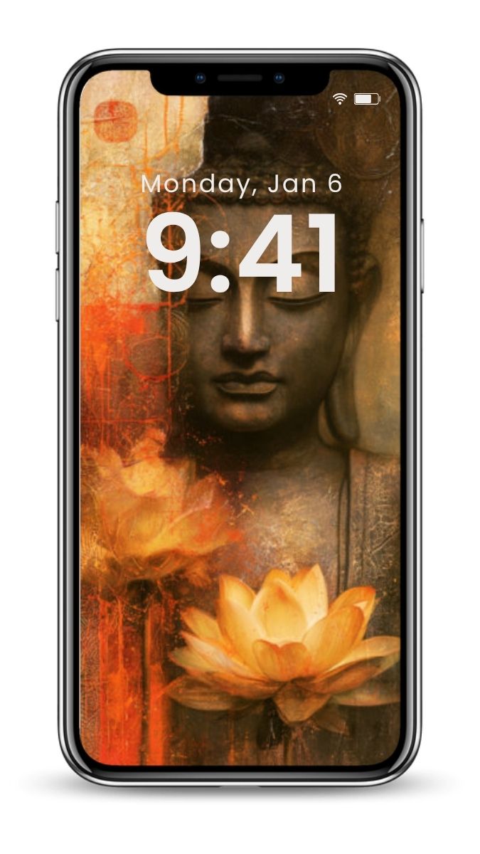Tapeta na telefon Budda, medytacja joga