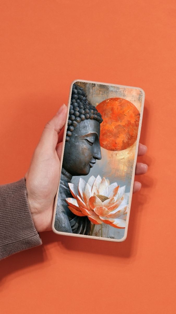 Tapeta na telefon Budda, medytacja joga