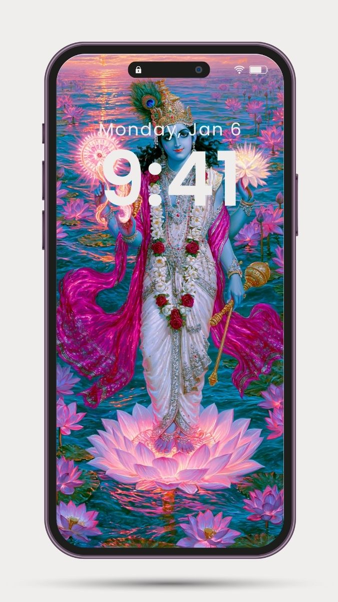 Tapety na telefon medytacja indyjscy bogowie Sziwa Kriszna Wisznu Ganesza