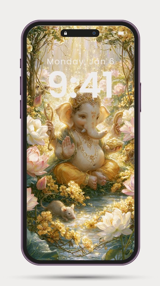 Tapety na telefon medytacja indyjscy bogowie Sziwa Kriszna Wisznu Ganesza